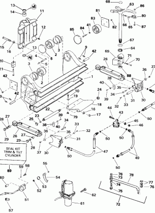 TRANSOM BRACKET ASSY. - QUIET RIDER