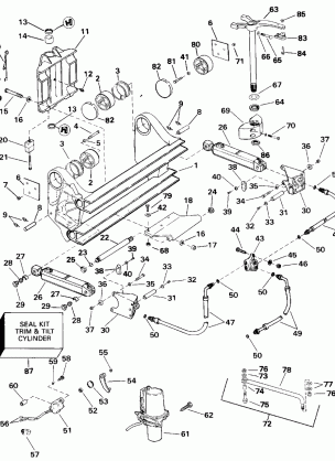 TRANSOM BRACKET ASSY. - QUIET RIDER