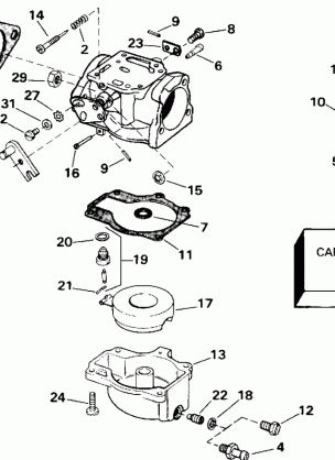 CARBURETOR - ALL 55 MODELS LATE PRODUCTION