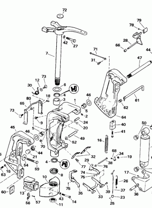 STERN BRACKET - MANUAL TILT MODELS