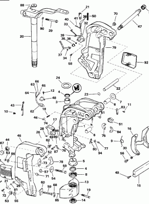 STERN BRACKET - POWER TRIM / TILT