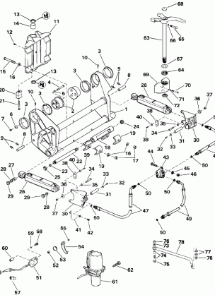 TRANSOM BRACKET ASSY. - QUIET RIDER