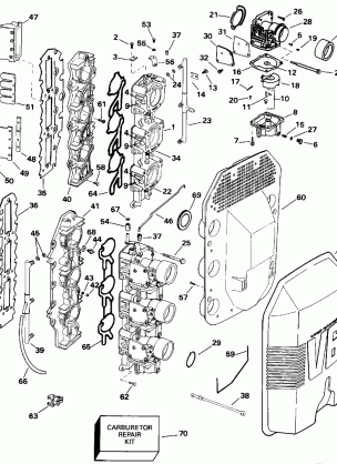 CARBURETOR AND INTAKE MANIFOLD