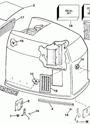 ENGINE COVER - EVINRUDE - 200 STL VE200SL MODELS