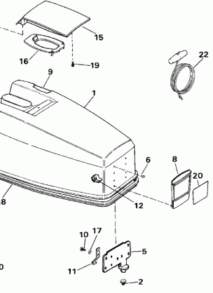 ENGINE COVER - JOHNSON 50