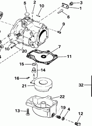 CARBURETOR - ALL 50 MODELS EARLY PRODUCTION