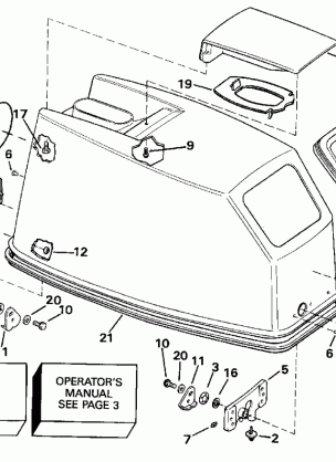 ENGINE COVER - JOHNSON ROPE START ONLY