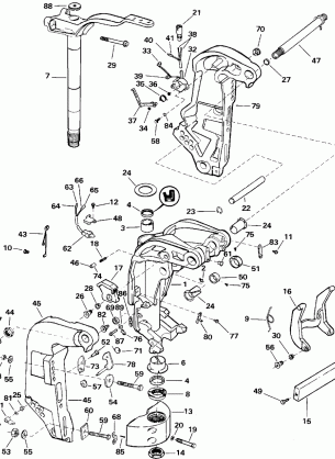 STERN BRACKET - POWER TRIM / TILT