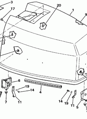 ENGINE COVER - EVINRUDE 120-140 MODELS