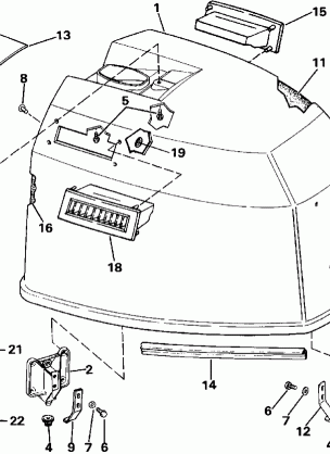 ENGINE COVER - JOHNSON-150 / 175 ONLY