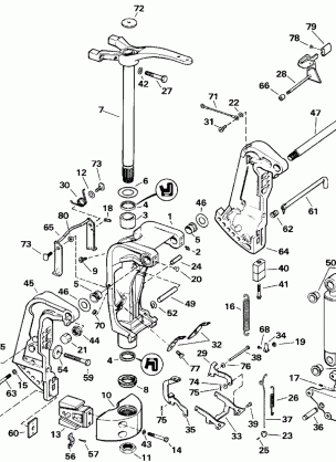 STERN BRACKET - MANUAL TILT MODELS