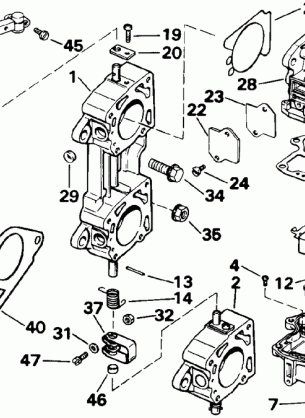 CARBURETOR AND LINKAGE - 200STL 225