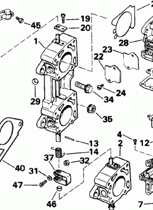 CARBURETOR AND LINKAGE - 200TX - CX ONLY