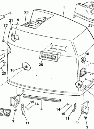 ENGINE COVER - EVINRUDE - 200TX 200CX 225T 225P 225C