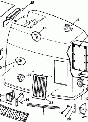 ENGINE COVER - EVINRUDE 300 MODELS