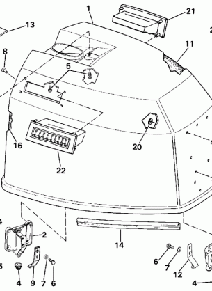 ENGINE COVER - JOHNSON-150 / 175 ONLY