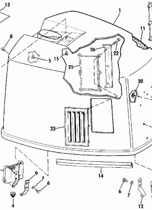 ENGINE COVER - JOHNSON-175STL / VE175SL ONLY