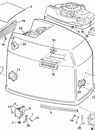 ENGINE COVER - EVINRUDE - 185