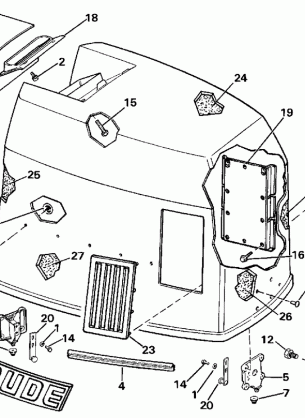 ENGINE COVER - EVINRUDE 300 MODELS