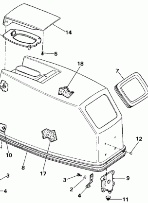 ENGINE COVER - EVINRUDE ROPE START ONLY