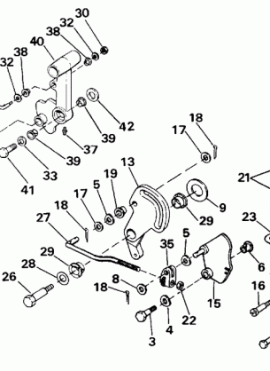 SHIFT & THROTTLE LINKAGE - 60TTL MODELS ONLY