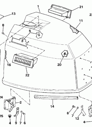 ENGINE COVER - JOHNSON-150 / 175 ONLY