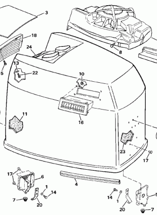 ENGINE COVER - EVINRUDE - 185