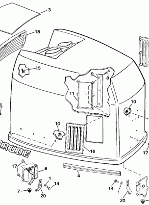 ENGINE COVER - EVINRUDE - 200STL