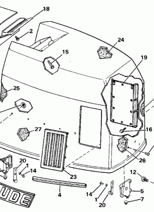 ENGINE COVER - EVINRUDE 300 MODELS