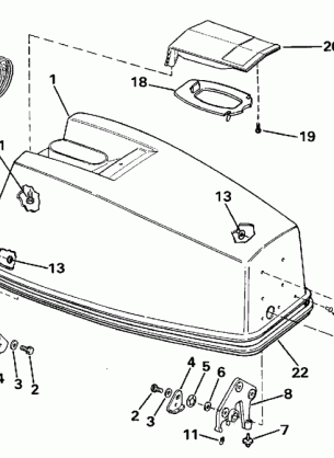 ENGINE COVER - JOHNSON ELECTRIC START MODELS