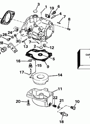 CARBURETOR - 55 MODEL 15 IN. TRANSOM MODELS