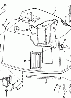 ENGINE COVER - JOHNSON 175STL ONLY