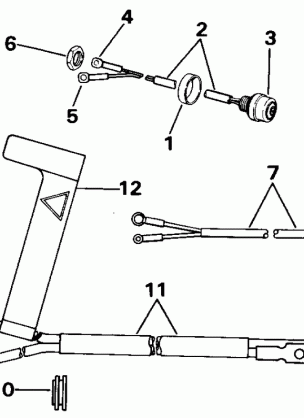 START SWITCH & CABLES - TILLER ELECTRIC MODELS