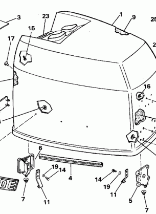 ENGINE COVER - EVINRUDE - 200TX 200CX 225