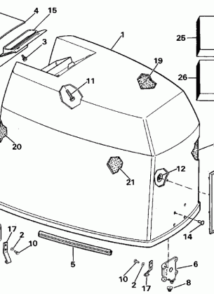 ENGINE COVER - JOHNSON 275 MODELS