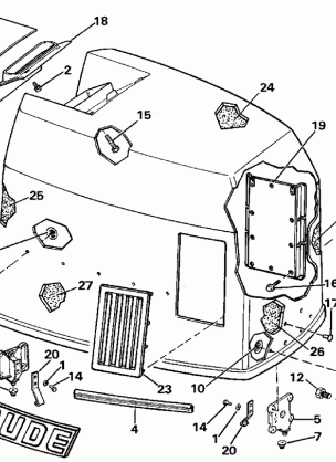 ENGINE COVER - EVINRUDE 300 MODELS