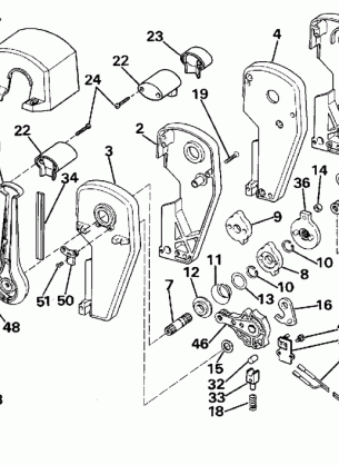 REMOTE CONTROL ASSEMBLY - BINNACLE MOUNT DUAL LEVER