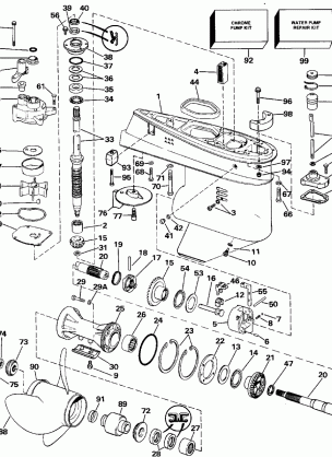 GEARCASE - 40AR 40AE 40AT MODELS ONLY