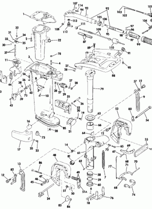 MIDSECTION - ROPE START AND TILLER ELECTRIC