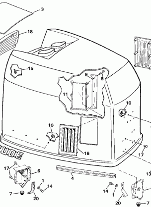 ENGINE COVER - EVINRUDE - 200STL