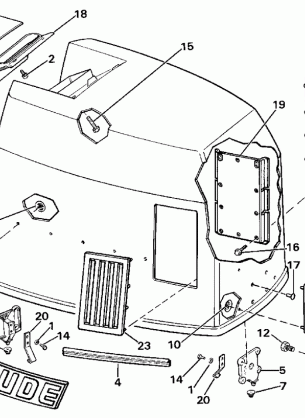 ENGINE COVER - EVINRUDE 3.6 MODELS