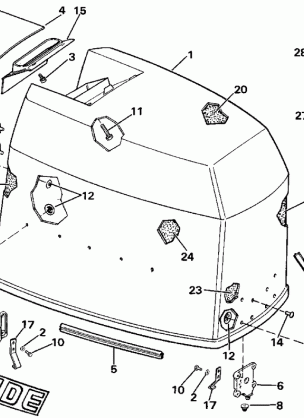 ENGINE COVER - EVINRUDE 275 MODELS