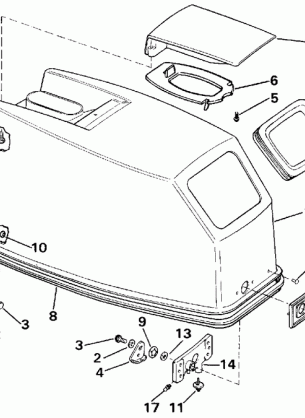 ENGINE COVER - EVINRUDE ROPE START ONLY