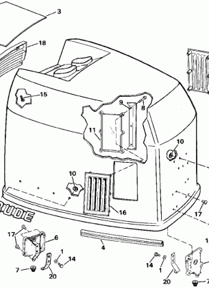 ENGINE COVER - EVINRUDE - 200STL