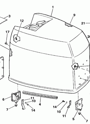 ENGINE COVER - JOHNSON - 200TX / 225