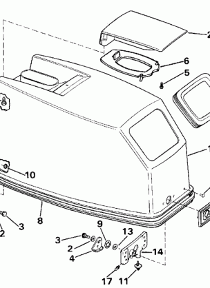 ENGINE COVER - EVINRUDE ROPE START ONLY