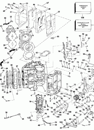 CYLINDER & CRANKCASE - 110TLCDF MODELS ONLY