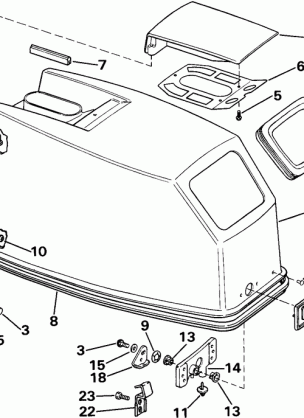 ENGINE COVER - EVINRUDE ROPE START ONLY