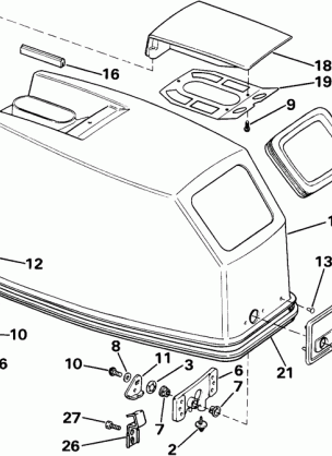 ENGINE COVER - JOHNSON ROPE START ONLY