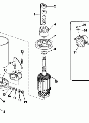 ELECTRIC STARTER & SOLENOID AMERICAN BOSCH NO / 255625-MO30SM